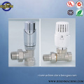 chrome thermostatic radiator or floor heating valve
